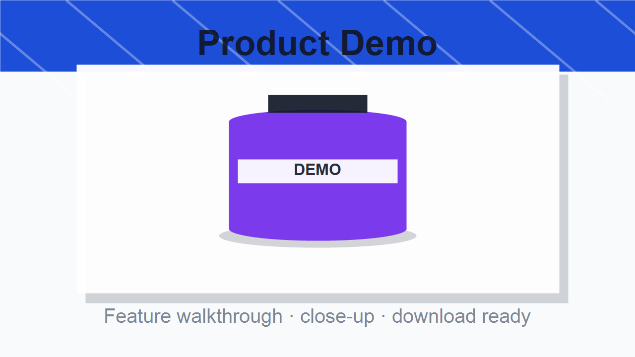 Product demo sample preview